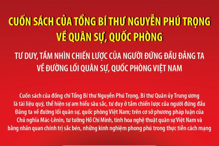 Cuốn sách của Tổng Bí thư Nguyễn Phú Trọng về quân sự, quốc phòng: Tư duy, tầm nhìn chiến lược của người đứng đầu Đảng ta về đường lối quân sự, quốc phòng Việt Nam